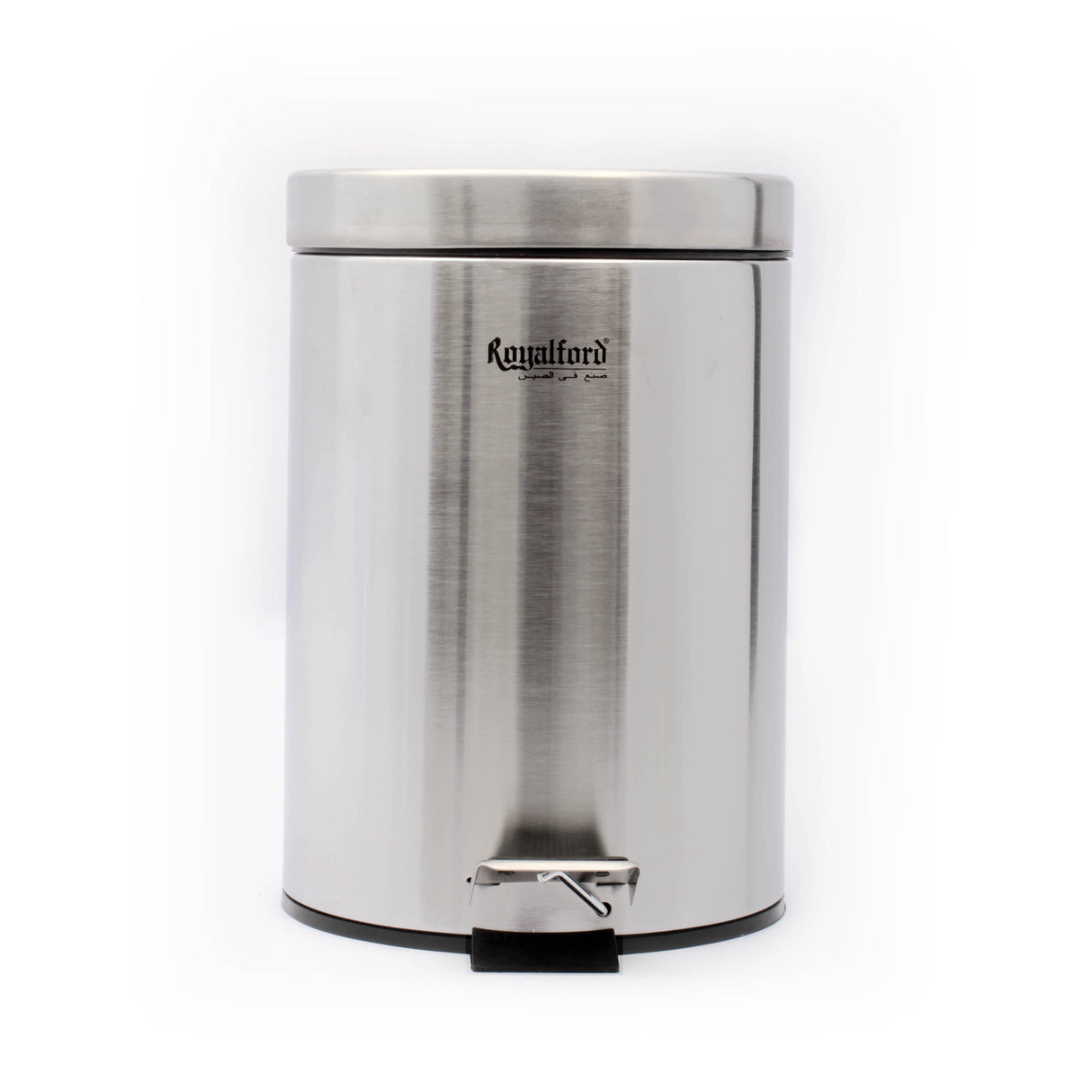 Royalford RF5125 5L Stainless Steel Pedal Bin | Soft Close Lid | Removable Inner Bucket | Hands-Free Steel Foot Pedal | Rust Resistant Waste Bin for Kitchen & Bathroom