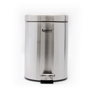Royalford RF5125 5L Stainless Steel Pedal Bin | Soft Close Lid | Removable Inner Bucket | Hands-Free Steel Foot Pedal | Rust Resistant Waste Bin for Kitchen & Bathroom