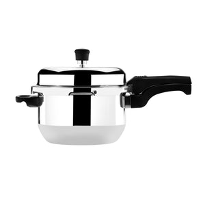 Royalford 8 Litre Aluminium Apple Pressure Cooker - Comfortable Handle Evenly Heating Cooker | Double Safety Valve | Portable & Compact Design | Perfect for Chicken, Fish, Rice, Beef and More