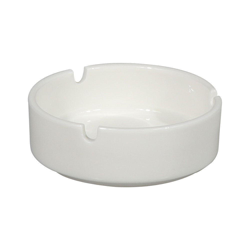 Royalford RF8771 Porcelain Ash Tray | 3.5 Inch Elegant White Ashtray for Home, Hotel, Café & Office Use | Premium Glazed Finish | Durable Heat Resistant Design