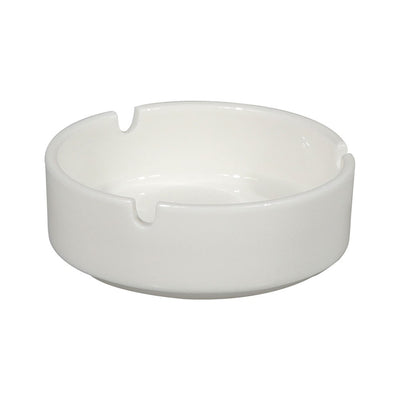 Royalford RF8771 Porcelain Ash Tray | 3.5 Inch Elegant White Ashtray for Home, Hotel, Café & Office Use | Premium Glazed Finish | Durable Heat Resistant Design
