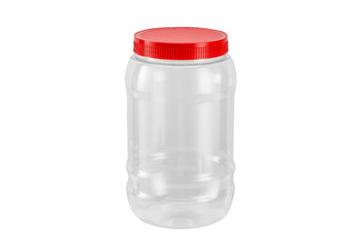 Royalford RF11099 Round Air-Tight PET Jar 2000ML | BPA-free, odor-free, leak-proof design & secure lid| Durable food storage container ideal for grains, snacks|