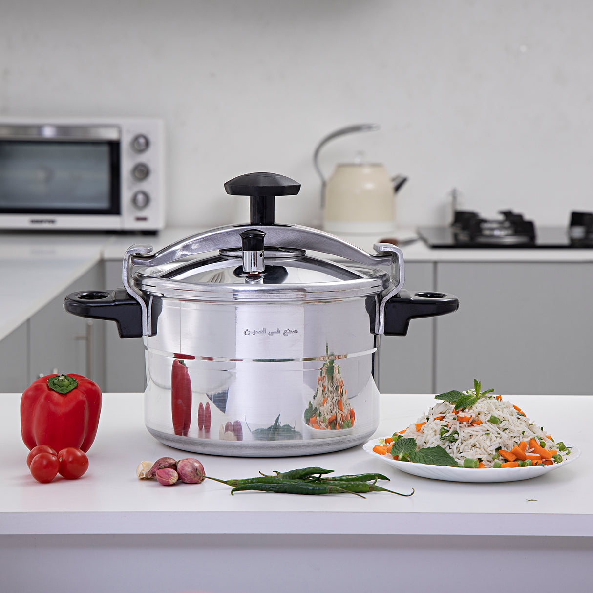 Royalford RF359PC9 9L Aluminium Alloy Pressure Cooker | Multi Safety Device | Heavy Duty Base & Easy Grip Handles | Perfect for Fast, Safe and Efficient Family Cooking