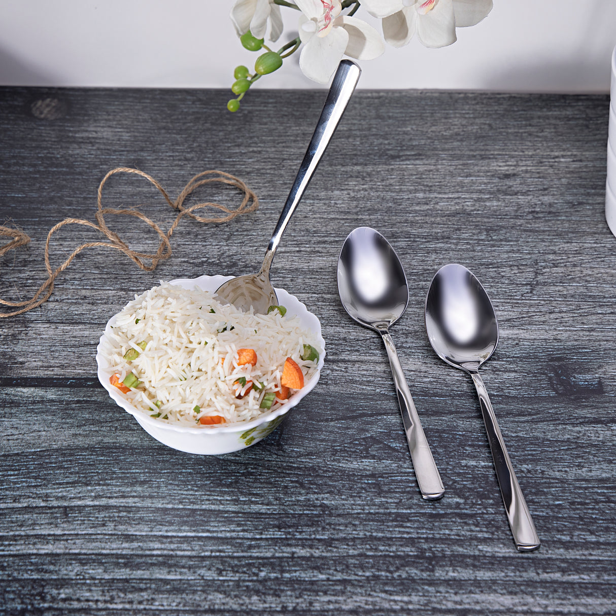 Royalford RF7231 Stainless Steel Dinner Spoon| durable rust-resistant construction & sleek polished finish| ergonomic grip & dishwasher-safe design for daily use|