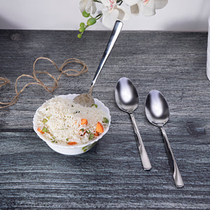 Royalford RF7231 Stainless Steel Dinner Spoon| durable rust-resistant construction & sleek polished finish| ergonomic grip & dishwasher-safe design for daily use|