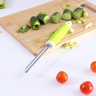 Royalford RF6317 Zucchini Corer | Stainless Steel Vegetable Corer | Ergonomic Handle | Kitchen Tool for Zucchini and Cucumber Coring | Easy Grip & Durable Design