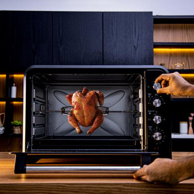 Geepas Electric Oven GO34018 | 60L Large Capacity | 2200W Power | Convection & Rotisserie Function | Adjustable Temperature Control | Durable Design | 2 Years Warranty