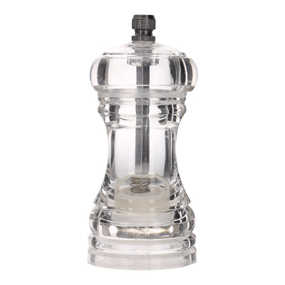 Royalford RF9961 Acrylic Pepper Mill | Premium Clear Pepper Grinder | Durable Ceramic Mechanism| Stylish Compact Kitchen Seasoning Tool for Smooth Grinding Performance