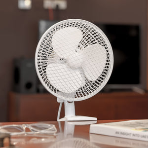 Geepas GF9626 8-Inch 2-in-1 Table & Clip Fan | Super Quiet Copper Motor | 2-Speed Adjustable Control | Wide Oscillation | Compact & Portable Design | 2 Years Warranty