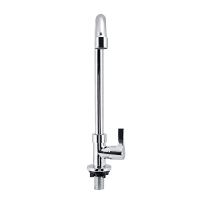 Geepas GSW61017 Single Lever Pillar Sink Tap| Chrome Kitchen Faucet | 360° Swivel Spout| Ceramic Brass Cartridge| Single Hole Kitchen Mixer Tap with Metal Handle Design