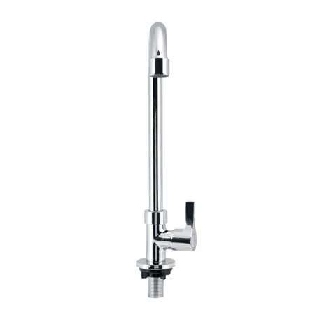 Geepas GSW61017 Single Lever Pillar Sink Tap| Chrome Kitchen Faucet | 360° Swivel Spout| Ceramic Brass Cartridge| Single Hole Kitchen Mixer Tap with Metal Handle Design