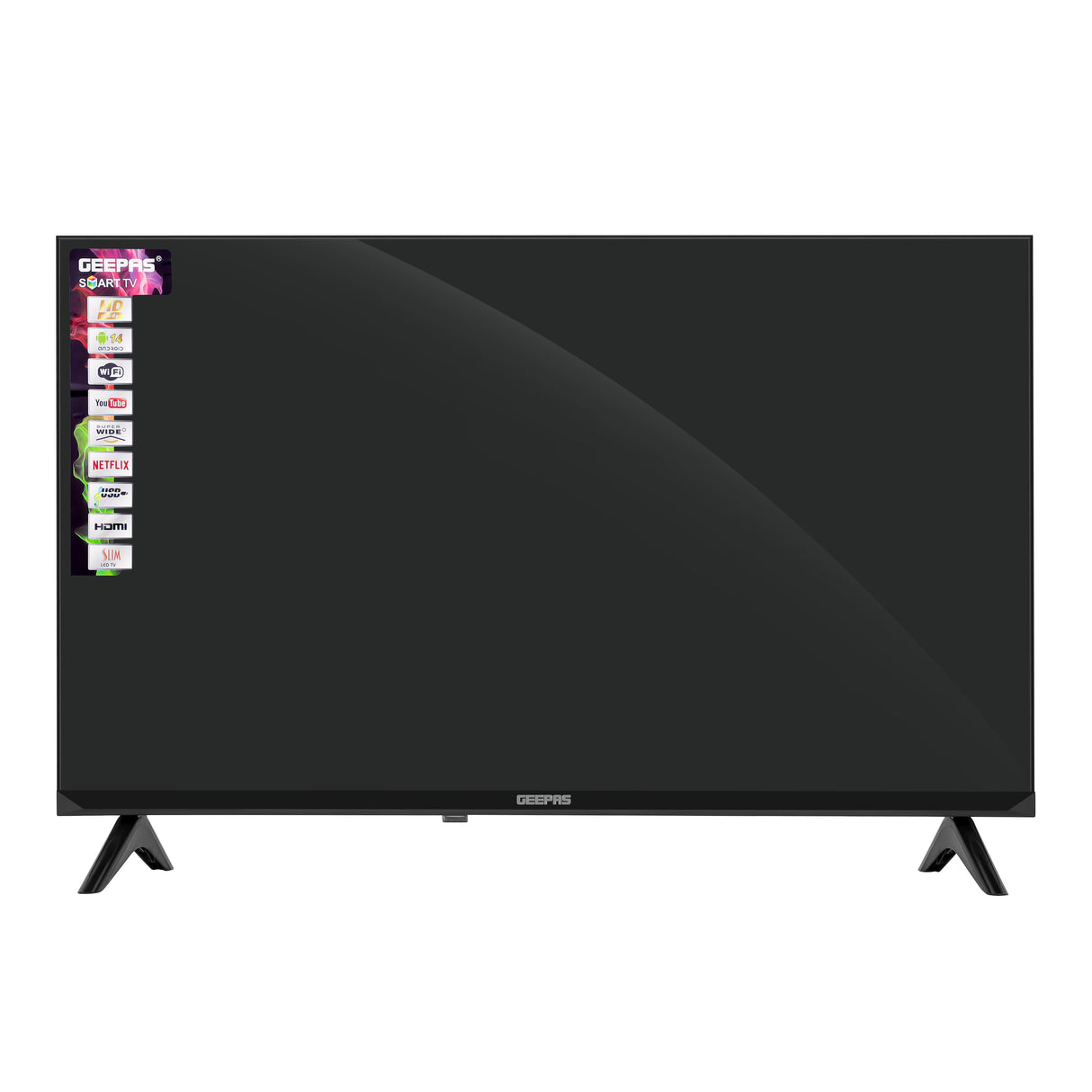 Geepas GLED3202SEHD 32-Inch Smart LED TV | HD Ready Android OS TV with HDMI & USB Connectivity | Full Color Optimizer | HQ Sound | Slim LED Design |  Energy Efficient