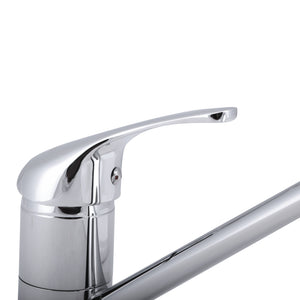 Geepas GSW61090 Single Lever Sink Mixer Tap | Solid Brass Deck Mounted Kitchen Faucet with 360° Swivel Spout | Ceramic Disc Cartridge & Chrome Finish for Modern Kitchens