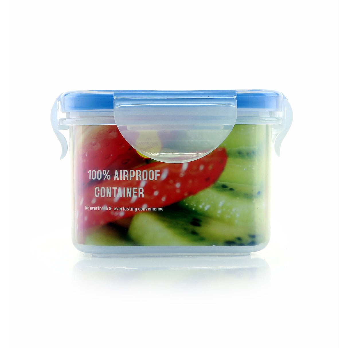 Royalford RF5890 500ML airtight food storage box | BPA-free transparent container with 4-side locking lid| freezer, microwave safe without lid, dishwasher safe|