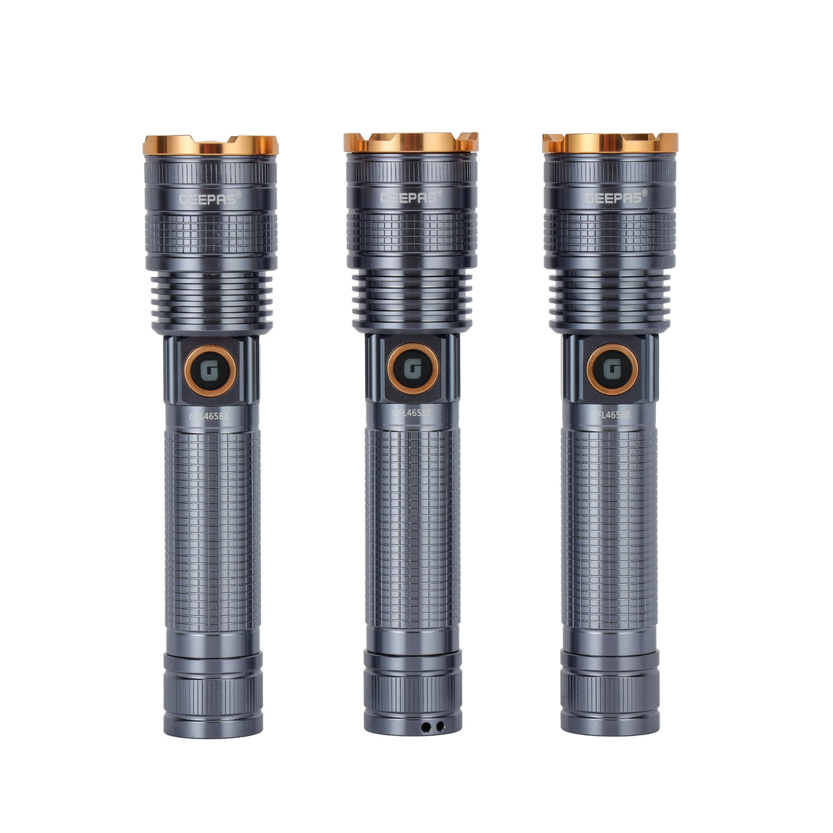 Geepas GFL4658 Zoomable LED Flashlight | 1500 Lumens Brightness