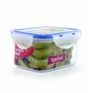 Royalford RF5890 500ML airtight food storage box | BPA-free transparent container with 4-side locking lid| freezer, microwave safe without lid, dishwasher safe|