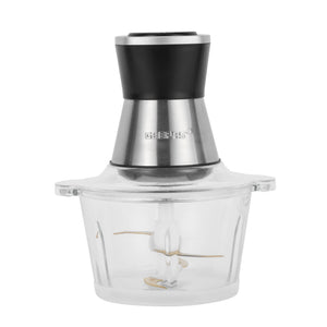 Geepas GMC42021 2L Multi Chopper |500W | Titanium Blades, 2-Speed Control & Glass Bowl | Garlic peeler attachment | Metal connector with silicone gasket | 2-YearWarranty