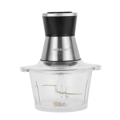 Geepas GMC42021 2L Multi Chopper |500W | Titanium Blades, 2-Speed Control & Glass Bowl | Garlic peeler attachment | Metal connector with silicone gasket | 2-YearWarranty