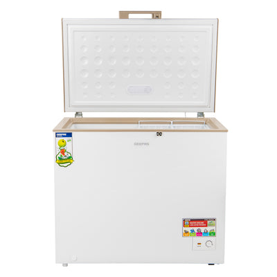 Geepas GCF3006WAH Chest Freezer |300L Large Capacity| Energy-Efficient Deep Freezer|  Adjustable Thermostat| Fast Freezing Function| Low Noise Operation| 1-Year Warranty