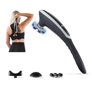 Geepas GM86097UK Cordless Handheld Massager | 3 Adjustable Vibration Levels| 3 Massage Modes| Rechargeable Battery| 15-Min Auto Timer| Anti-Slip Handle |2 Years Warranty