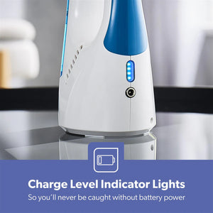 Geepas GWC63065UK Cordless Window Vacuum Cleaner | 3-in-1 Spray, Wipe & Suction| 140ml Water Tank| 3.7V 1500mAh Li-ion Battery| 35-Minute Run Time | 2 Years Warranty