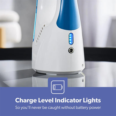 Geepas GWC63065UK Cordless Window Vacuum Cleaner | 3-in-1 Spray, Wipe & Suction| 140ml Water Tank| 3.7V 1500mAh Li-ion Battery| 35-Minute Run Time | 2 Years Warranty