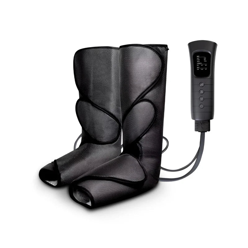Geepas GM86095UK Foot and Calf Massager | 6 Selectable Modes with Heating & Vibration Function| 3 Adjustable Strength Levels| 2x2 Airbags| Leg Warmers| 2 years Warranty