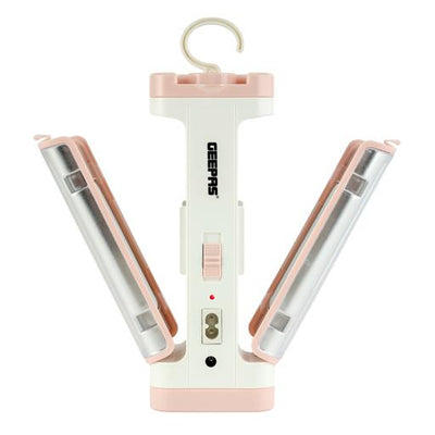 Geepas GSE5543 Rechargeable Solar LED Lantern | 72 LEDs| 4V 3000mAh Battery| Solar Panel| Foldable Design| Strong & Weak Light Modes| 8 Hours Runtime| 2 Years Warranty