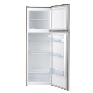Geepas GRF3500SXE Defrost Double Door Refrigerator | Fast Cooling |Adjustable Thermostat | Adjustable thermostat  | Stylish interior lamp | Eco-friendly R600a refrigerant