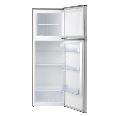 Geepas GRF3500SXE Defrost Double Door Refrigerator | Fast Cooling |Adjustable Thermostat | Adjustable thermostat  | Stylish interior lamp | Eco-friendly R600a refrigerant