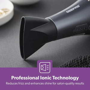 Geepas GHD86052UK Professional Ionic Hair Dryer | 2200W AC Motor | 3 Heat & 2 Speed Settings| Cool Shot | Ionic Function | Diffuser | Concentrator | 2 Years Warranty