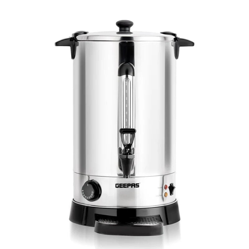 Geepas 15L Stainless Steel Water Boiler GK5219 | 1650W High Performance Electric Hot Water Dispenser| Durable Build| Safe to Use| Ideal for Home & Office|2 Years Warranty