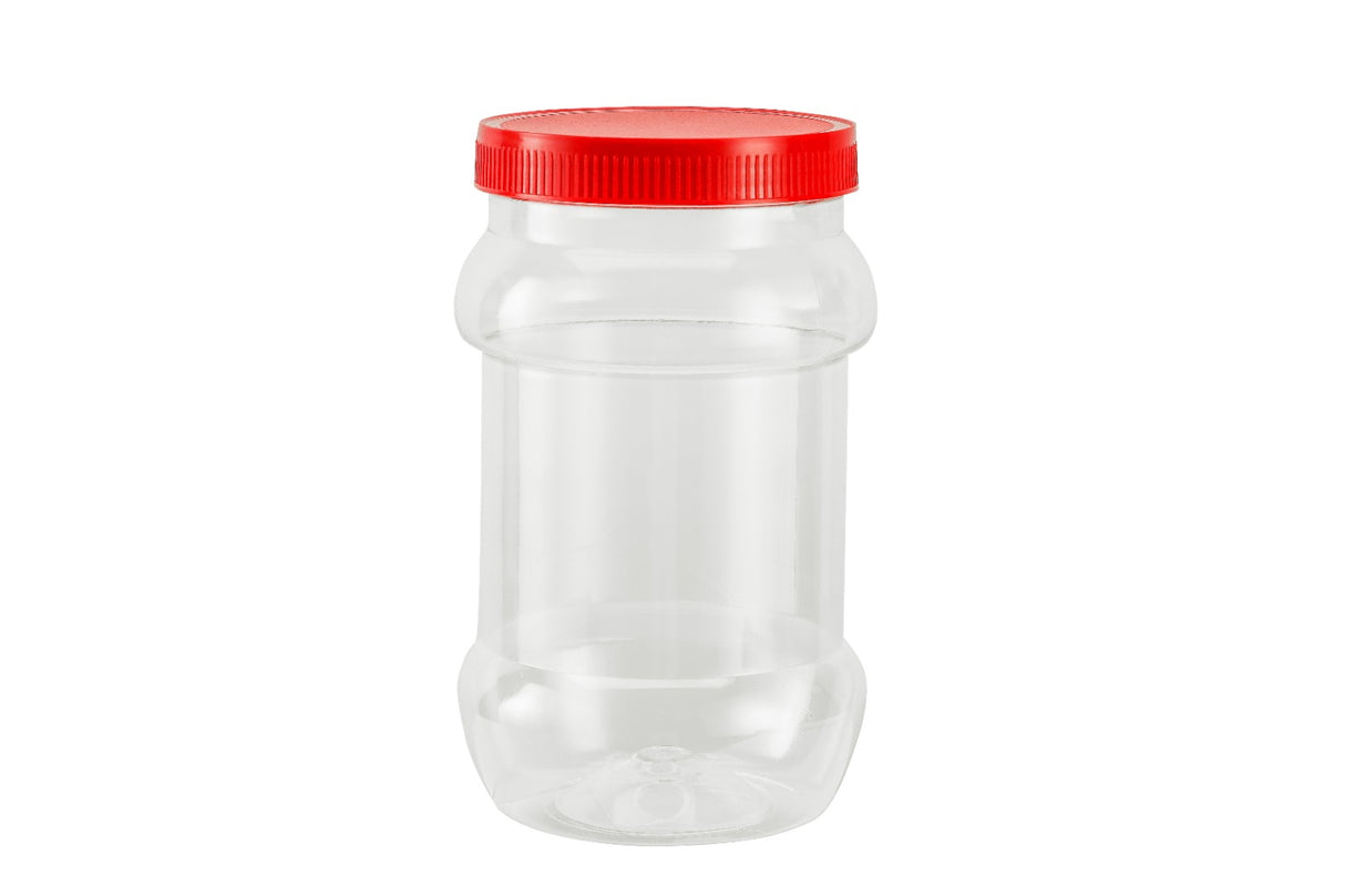 Royalford RF11098 1500ML Airtight PET Jar | BPA-Free Storage Container and durable clear jar with leakproof lid| odor-free design, kitchen storage for home use|