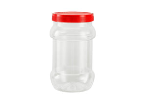 Royalford RF11098 1500ML Airtight PET Jar | BPA-Free Storage Container and durable clear jar with leakproof lid| odor-free design, kitchen storage for home use|