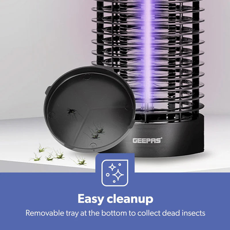 Geepas GBK1149 Electric Insect Killer | 6W UV Tube for Mosquito & Fly Control | Safe, Odor-Free & Chemical-Free Operation | Wide Coverage Area | Durable Design