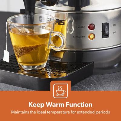 Geepas Stainless Steel Water Boiler 6.8L GK6154 | 1500W High Efficiency Electric Hot Water Dispenser| Durable Construction| Safe & Easy to Use| Perfect for Home & Office