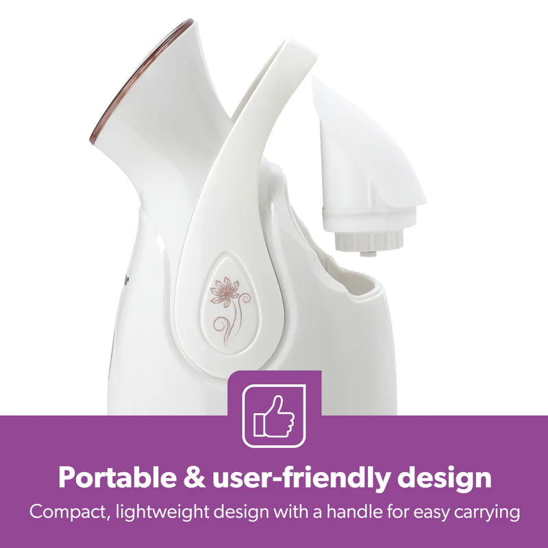 Geepas GFS63041 Facial Steamer | 280W Nano-Iconic Facial Steaming Device | 100ml Water Tank| One-Touch Operation| Rapid Mist in 50 Sec & Auto Shut-Off| 2 Years Warranty