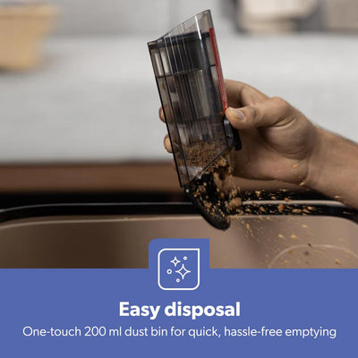 Geepas GVC19062UK Cordless 2-in-1 Stick & Handheld Vacuum Cleaner |HEPA Filter |Double Roller Brush | LED Display |Powerful Brushless Motor| Cordless & Lightweight Design