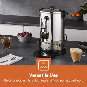 Geepas Stainless Steel Water Boiler 6.8L GK6154 | 1500W High Efficiency Electric Hot Water Dispenser| Durable Construction| Safe & Easy to Use| Perfect for Home & Office