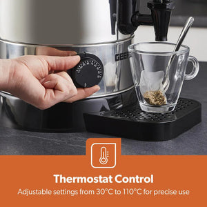Geepas Stainless Steel Water Boiler 6.8L GK6154 | 1500W High Efficiency Electric Hot Water Dispenser| Durable Construction| Safe & Easy to Use| Perfect for Home & Office