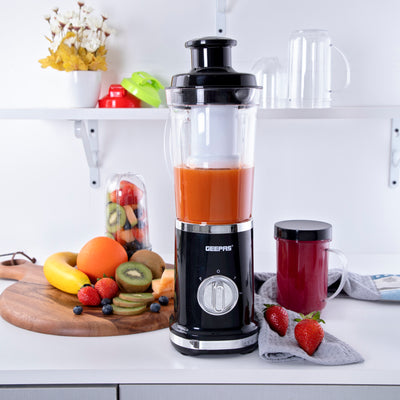 Geepas GSB44018UK Multi-Functional Blender | 380W | 2-Speed| Pulse Control | Ice Crusher, Smoothie Maker, Grinder | LED Indicator & Overheat Protection|2 Years Warranty