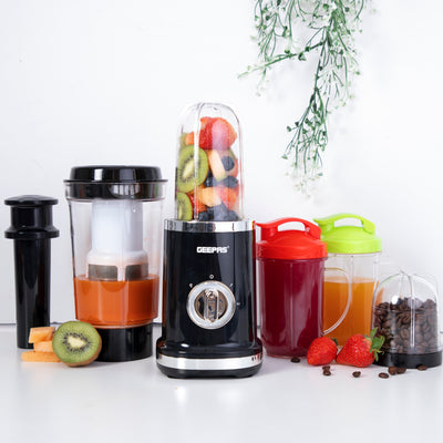Geepas GSB44018UK Multi-Functional Blender | 380W | 2-Speed| Pulse Control | Ice Crusher, Smoothie Maker, Grinder | LED Indicator & Overheat Protection|2 Years Warranty