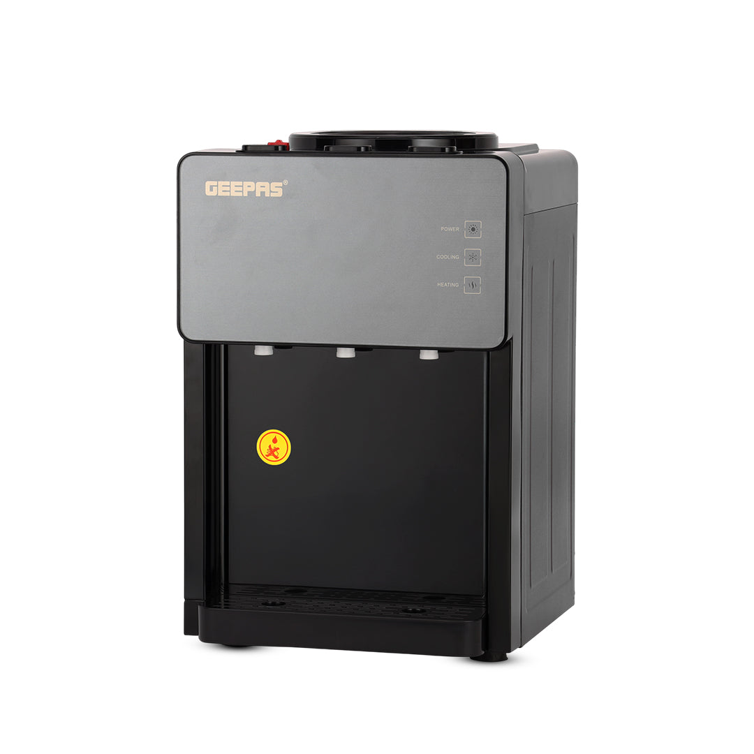 Geepas GWD17044 Tabletop Water Dispenser|Hot, Cold & Normal Water |3-Tap Design| Child Safety Lock|SUS304 Stainless Steel Tank & Dry Heating Protection for Home & Office