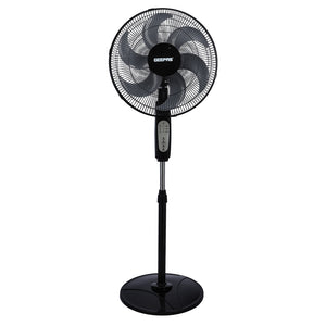 Geepas GF21112 16 Inch Stand Fan with Remote Control | 60W Power| 3 Speed Settings| 5 Durable AS Blades| 7.5 Hour Timer| Wide Oscillation Function| 2 Years Warranty