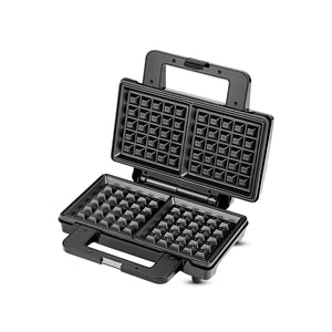 Geepas GWM36545UK Deep Fill Waffle Maker | 1000W with Non-Stick Cooking Plates | Power and Ready Indicator Lights | Easy Clean Design and Compact Storage |Durable