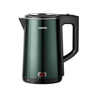 Geepas GK38037 1.8L Double Layer Electric Kettle | 1500W Fast Heating | Boil-Dry Protection & Auto Shut-Off | 360° Rotational Base | Power Indicator Light | Durable