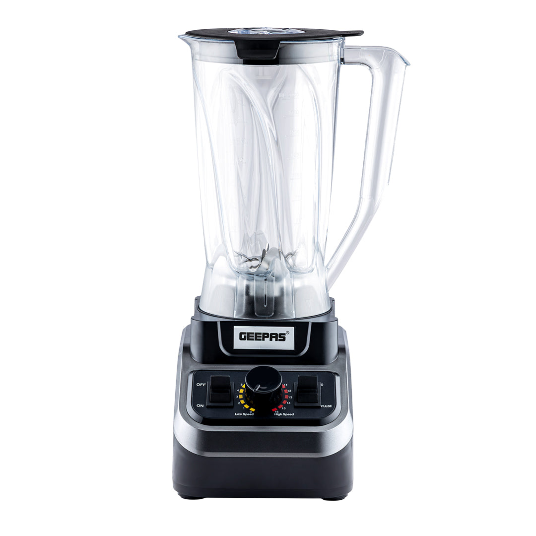 Geepas GSB44037 2000W High-Power Blender | 2L Unbreakable Jar| 16 Speed Control with Pulse| Stainless Steel Blade for Smoothies, Ice Crushing & Daily Food Preparation
