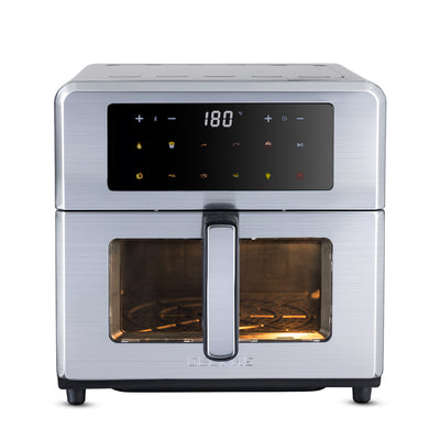 Geepas GAF37546 10L Digital Double Heating Air Fryer | Advanced Vortex Rapid Air Technology |10 Preset Cooking Modes |Touchscreen Display|60-Min Timer & Oil-Free  Cooking