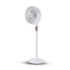 Geepas GF21205 14” Stand Fan with Remote Control | Scandi Series, 60W Motor| 3-Speed| 8H Timer| 5-Blade Air Circulation| Wide Oscillation| Korean Style| 2 Years Warranty