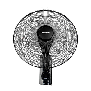 Geepas 18 Inch Wall Fan with Remote Control GF21125 | Powerful Copper Motor| 3 Speed Settings| 5 AS Blades| Oscillation| 7.5h Timer| Self-Protection| 2 Years Warranty